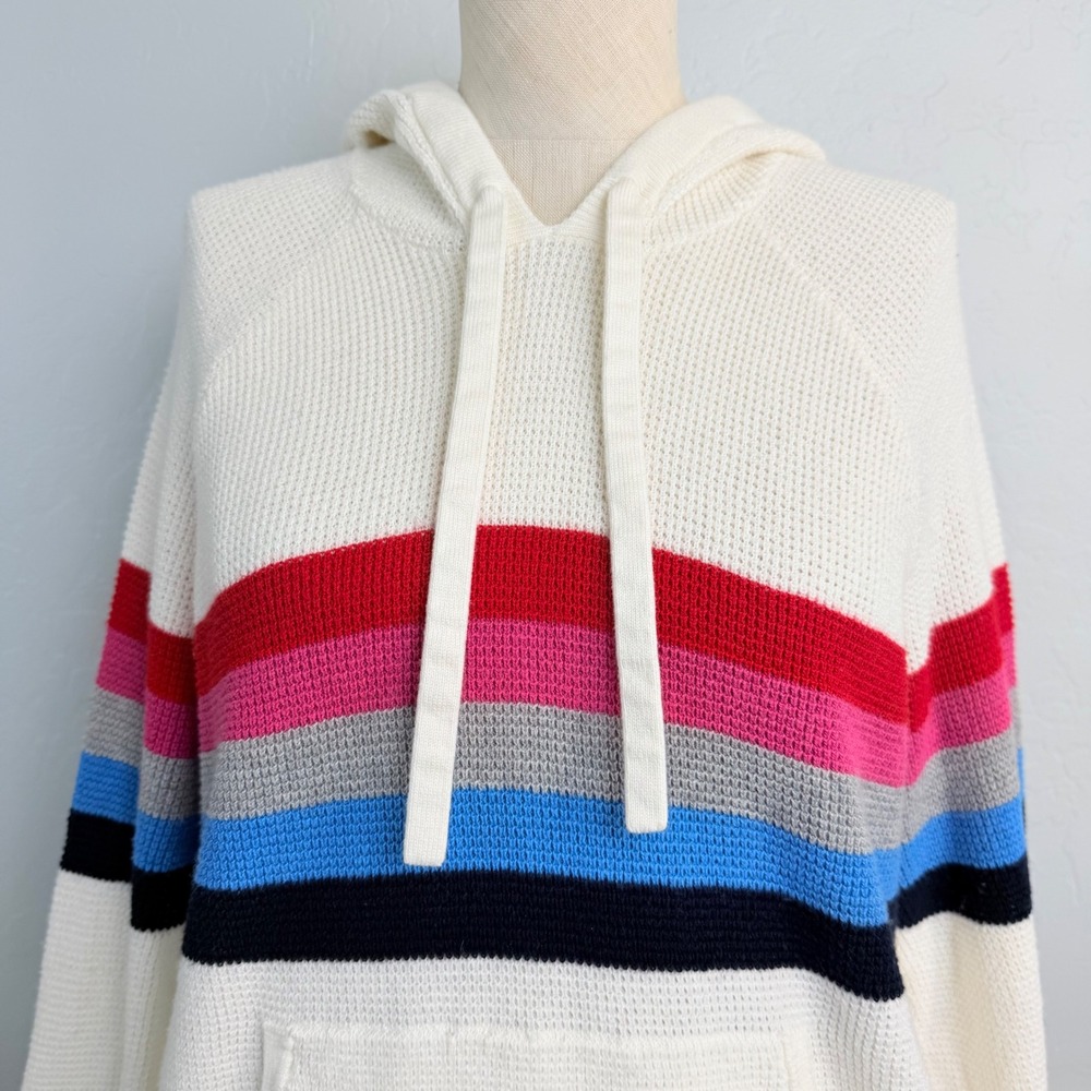 Faherty Throwback Cream Rainbow Stripe Organic Co… - image 4